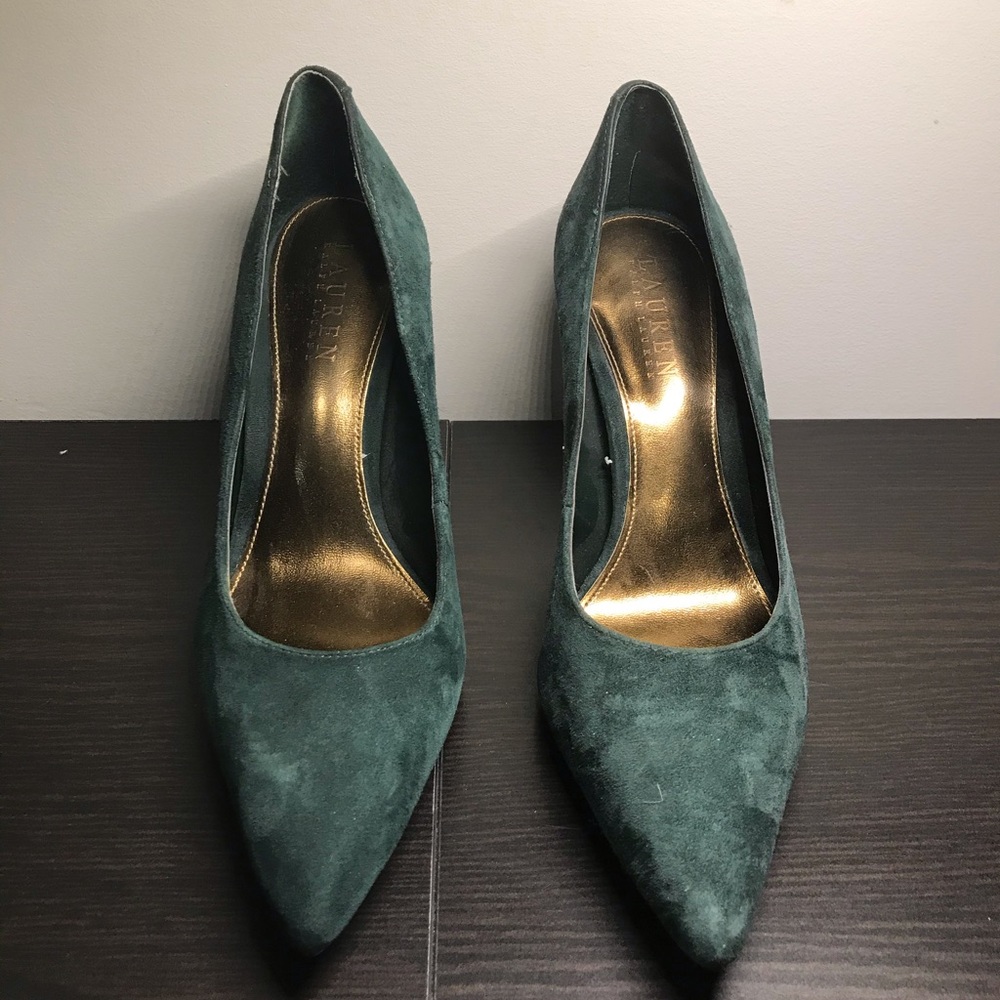 Green Suede Ralph Lauren heel